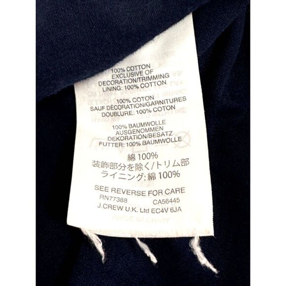 J. Crew Navy Blue Shirt with White Eyelet Embellishment Sz XS EUC // preppy // - Picture 6 of 9